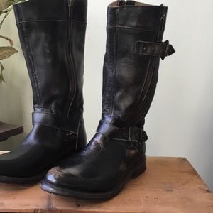 Bed Stu Black Distressed Gogo Boot, Worn twice.